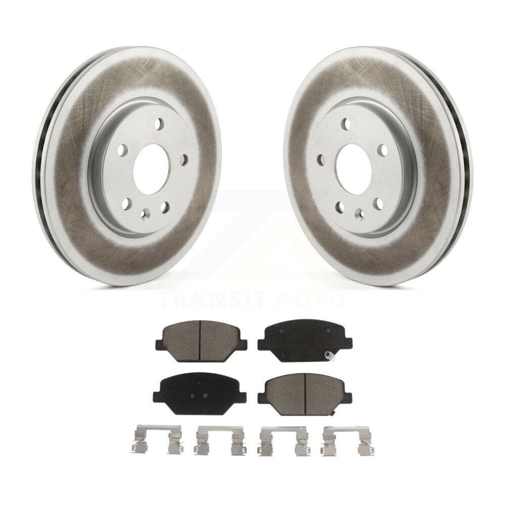 Front Coated Disc Brake Rotors & Ceramic Pad Kit For Buick Envision Cadillac XT4