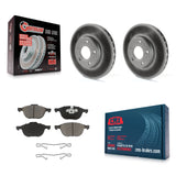 Front Coated Disc Brake Rotors And Ceramic Pads Kit For Ford Focus C-Max