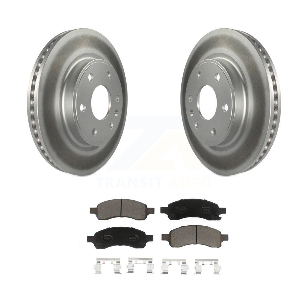 Front Coated Brake Rotor Ceramic Pad Kit For Chevrolet Traverse GMC Acadia Buick