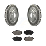 Front Coated Disc Brake Rotors & Ceramic Pad Kit For Mercedes-Benz GLA250 CLA250