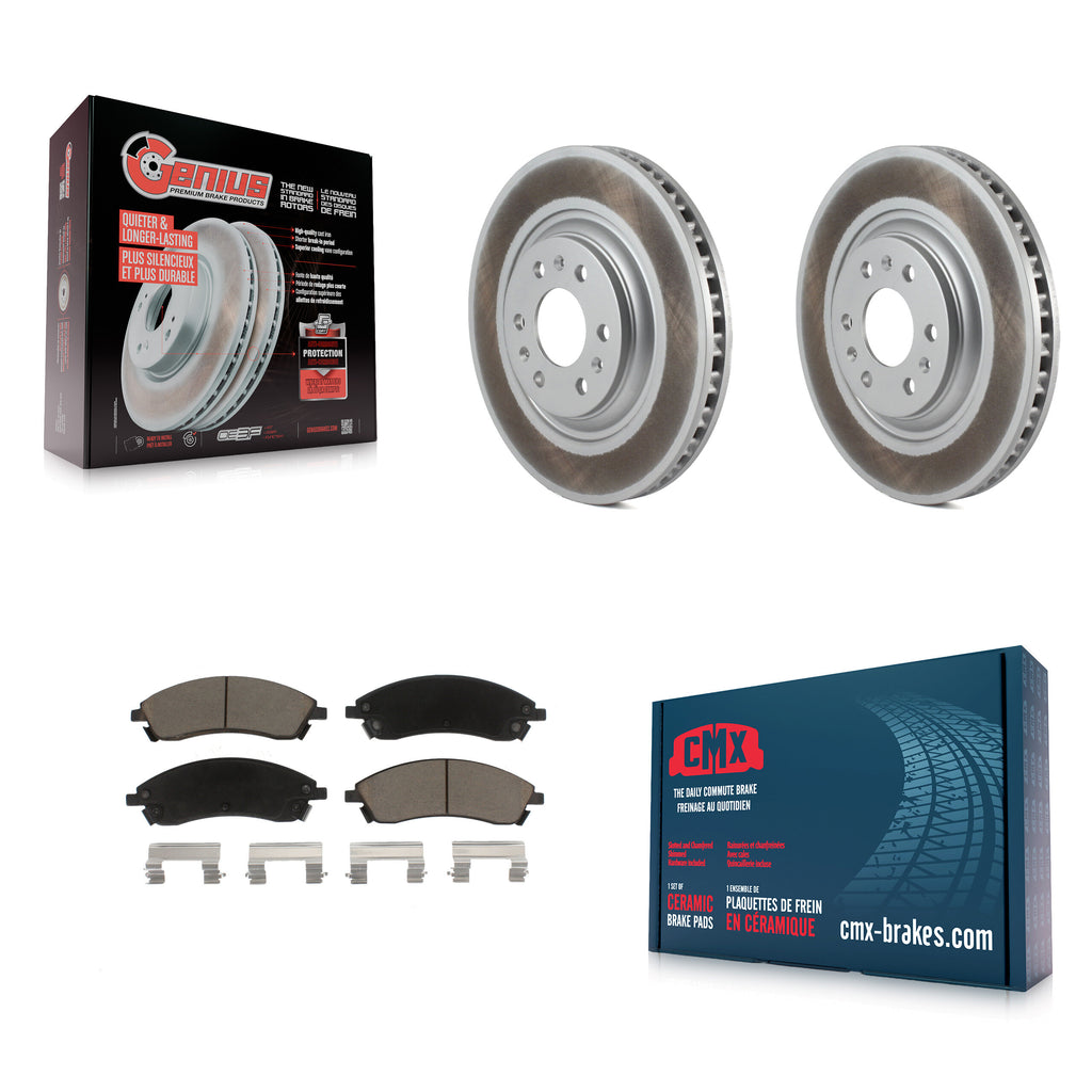 [Front] 2004-2009 Cadillac SRX Premium Coated Rotors & Ceramic Pads Brake Kit For Max Braking