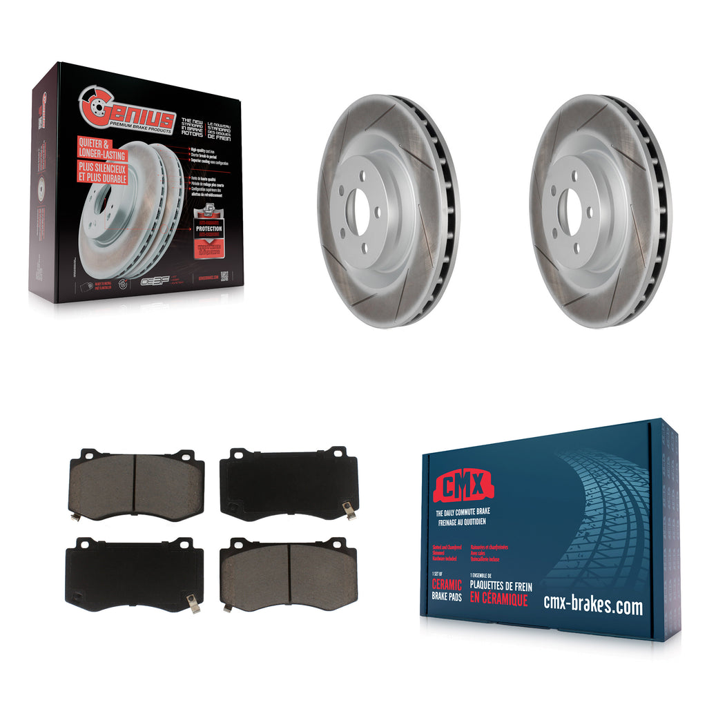 Front Coat Brake Rotor Ceramic Pad Kit For Dodge Charger Chrysler 300 Challenger