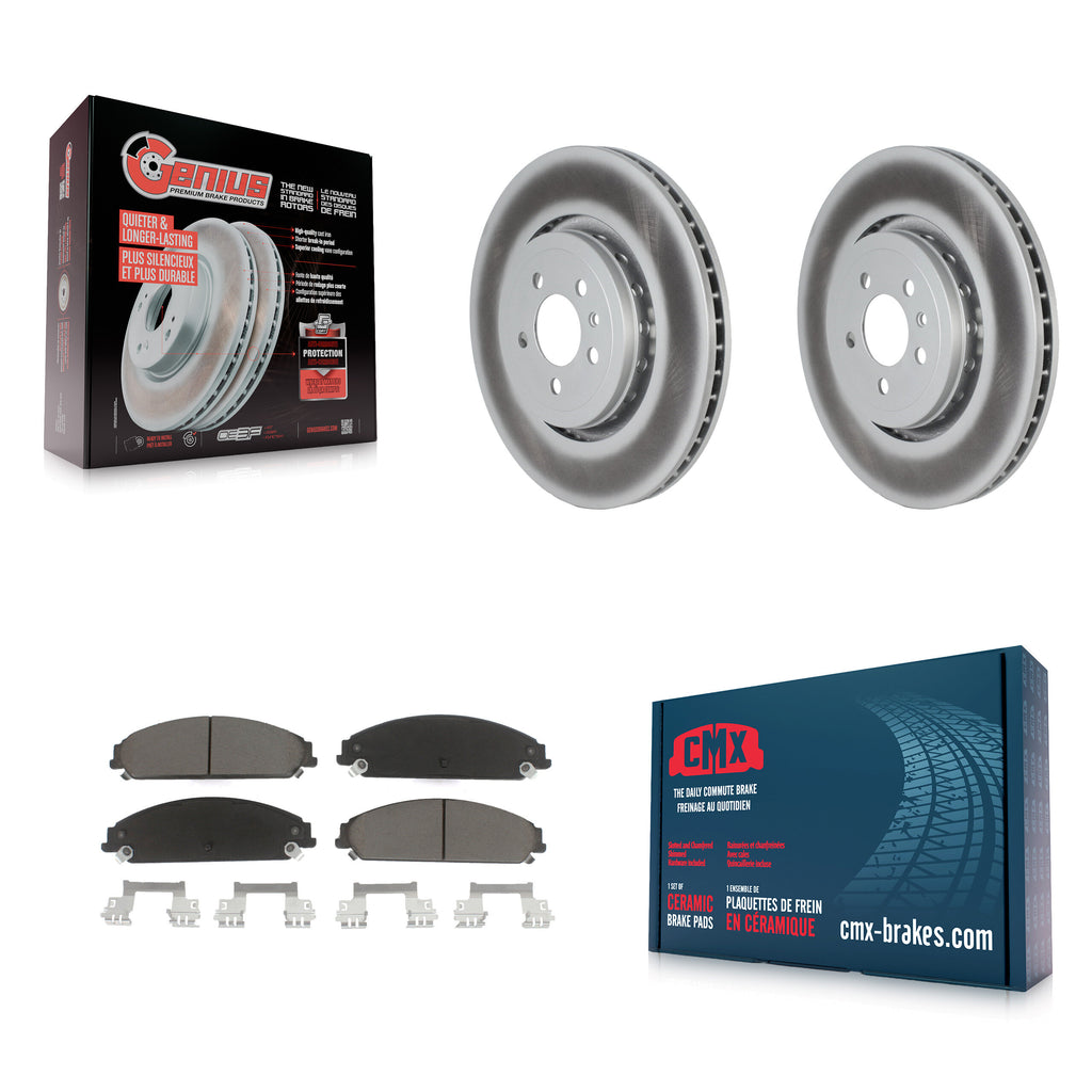 Front Coated Disc Brake Rotors And Ceramic Pads Kit For Dodge Charger