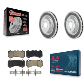 Front Coated Disc Brake Rotors And Ceramic Pads Kit For Dodge Challenger Charger
