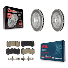 Front Coated Disc Brake Rotors And Ceramic Pads Kit For Dodge Challenger Charger