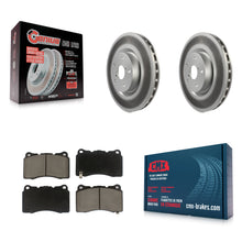Load image into Gallery viewer, Front Coated Disc Brake Rotors And Ceramic Pads Kit For Subaru Impreza WRX STI