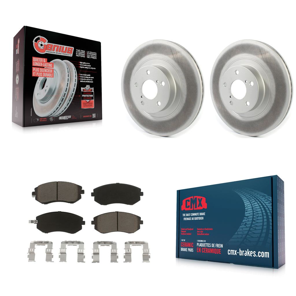 Front Coated Brake Rotor Ceramic Pad Kit For Subaru Outback Legacy Forester Baja