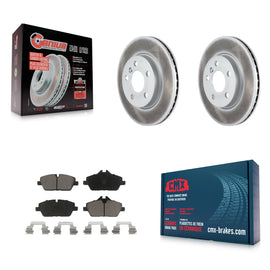 Front Coated Disc Brake Rotors And Ceramic Pads Kit For Mini Cooper