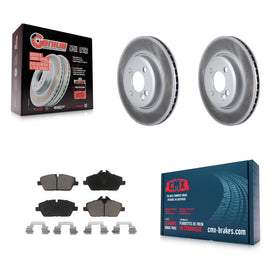 Front Coated Disc Brake Rotors And Ceramic Pads Kit For Mini Cooper