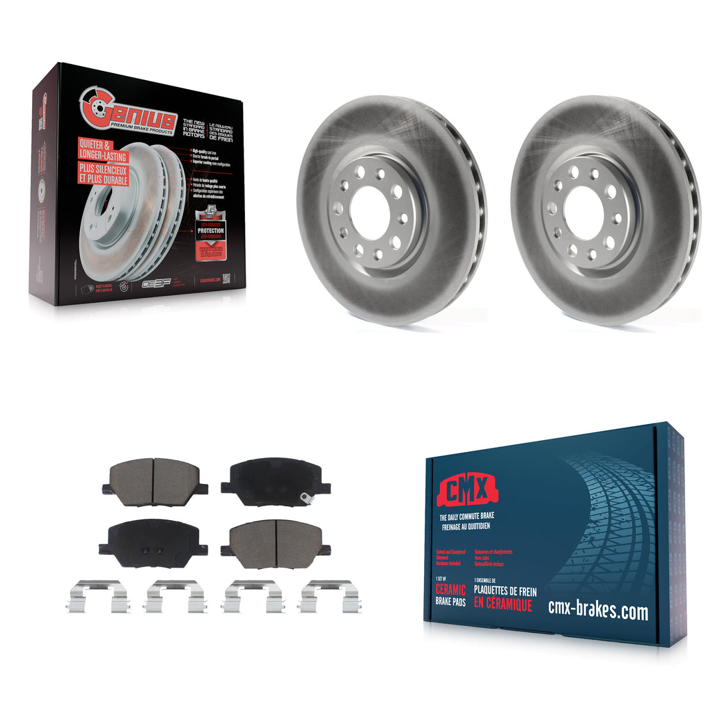 Front Coat Disc Brake Rotors Ceramic Pad Kit For Jeep Renegade Compass Fiat 500X