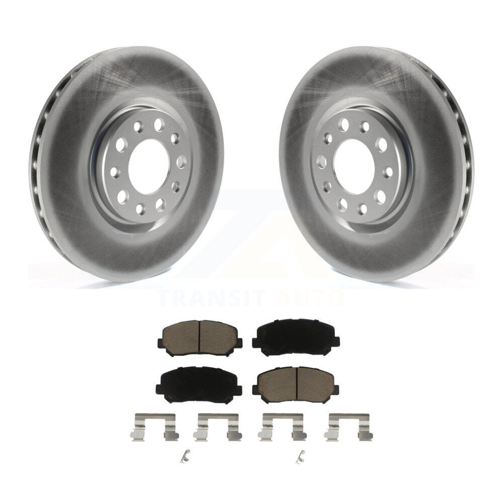 Front Coated Disc Brake Rotors And Ceramic Pads Kit For Dodge Dart Chrysler 200