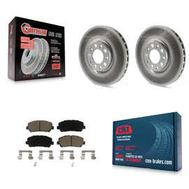 Front Coated Disc Brake Rotors And Ceramic Pads Kit For Dodge Dart Chrysler 200