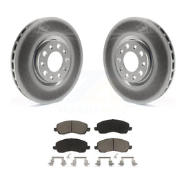 Front Coated Disc Brake Rotors And Ceramic Pads Kit For Jeep Compass