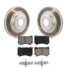 Front Coated Disc Brake Rotors And Ceramic Pads Kit For Hyundai Genesis