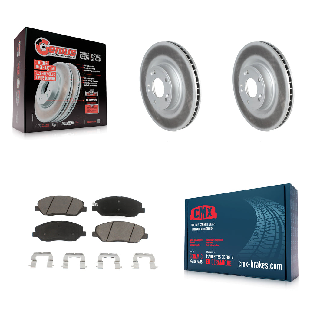[Front] 2009-2011 Hyundai Genesis 3.8L Premium Coated Rotors & Ceramic Pads Brake Kit For Max Braking