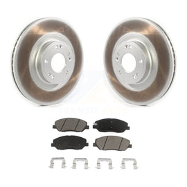[Front] 2012 Hyundai Genesis 3.8L Premium Coated Rotors & Ceramic Pads Brake Kit For Max Braking