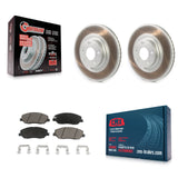 [Front] 2012 Hyundai Genesis 3.8L Premium Coated Rotors & Ceramic Pads Brake Kit For Max Braking