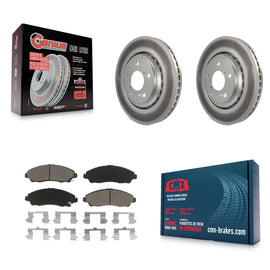 Front Coat Disc Brake Rotors Ceramic Pad Kit For Honda Pilot Acura MDX Ridgeline