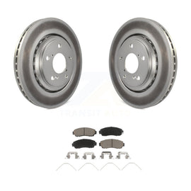 Front Coated Disc Brake Rotors And Ceramic Pads Kit For Honda Odyssey Passport