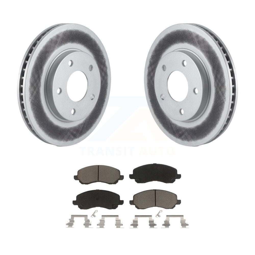 Front Coated Brake Rotors Ceramic Pad Kit For Mitsubishi Galant Chrysler Sebring