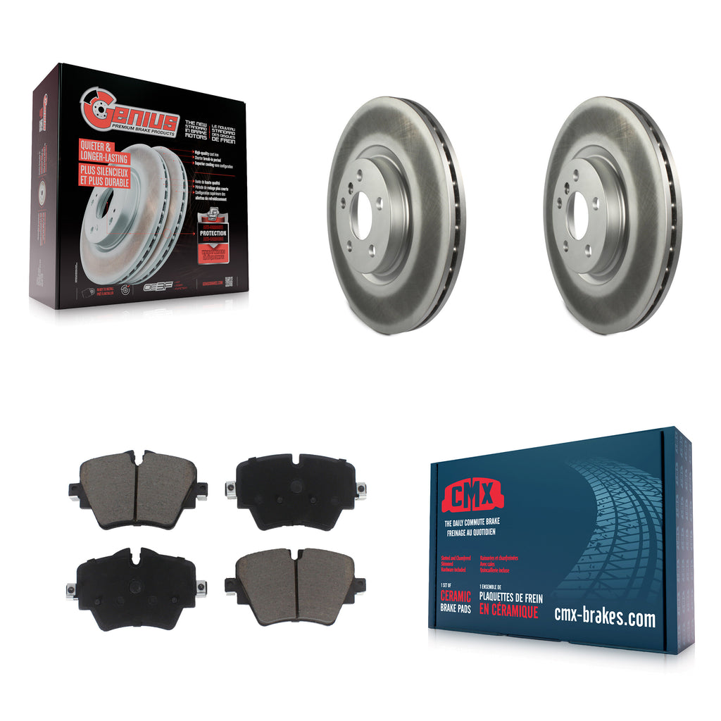 Front Coat Brake Rotor Ceramic Pad Kit For BMW X1 Mini Cooper Countryman X2 228i
