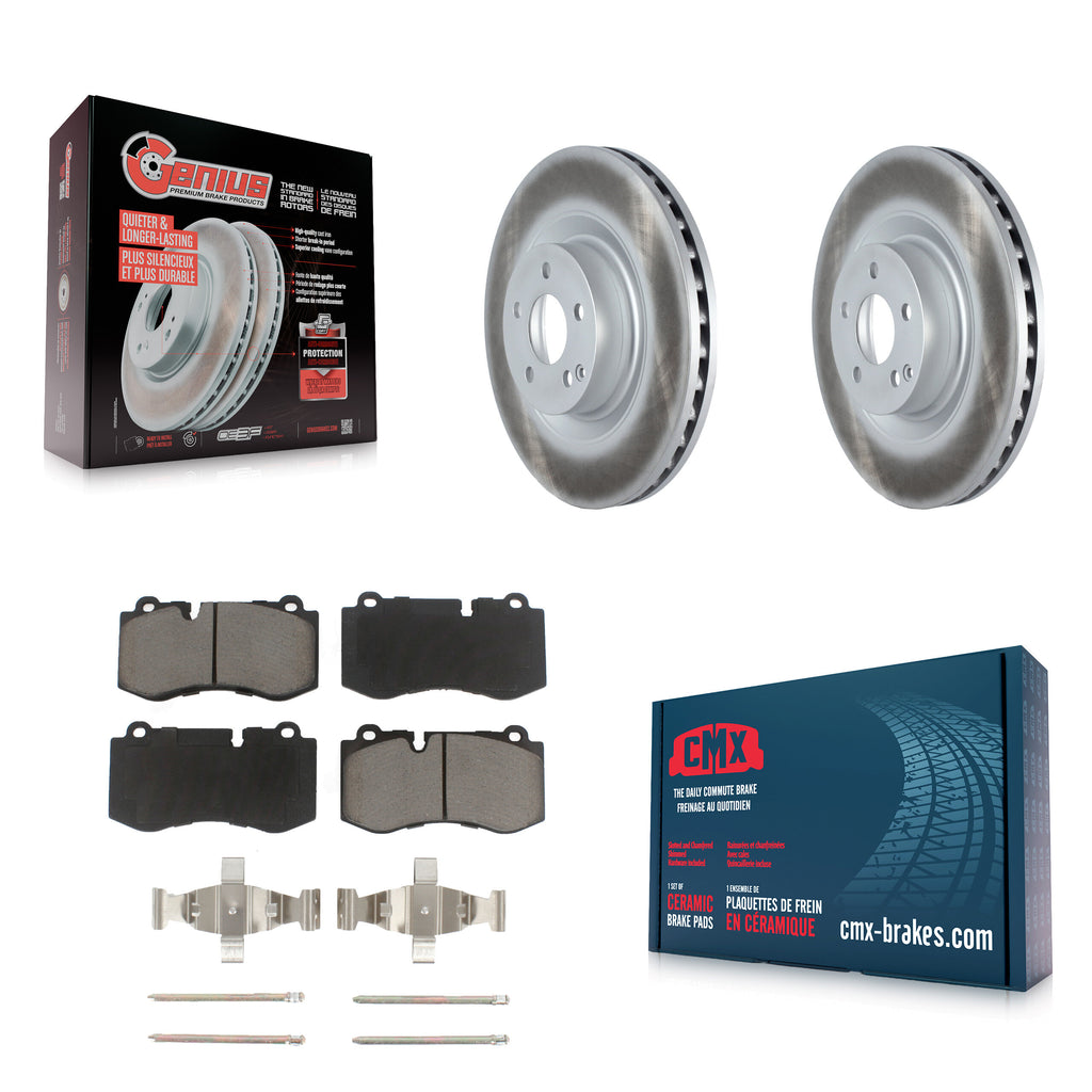 Front Coated Brake Rotor Ceramic Pad Kit For Mercedes-Benz S550 SL550 CL550 S600