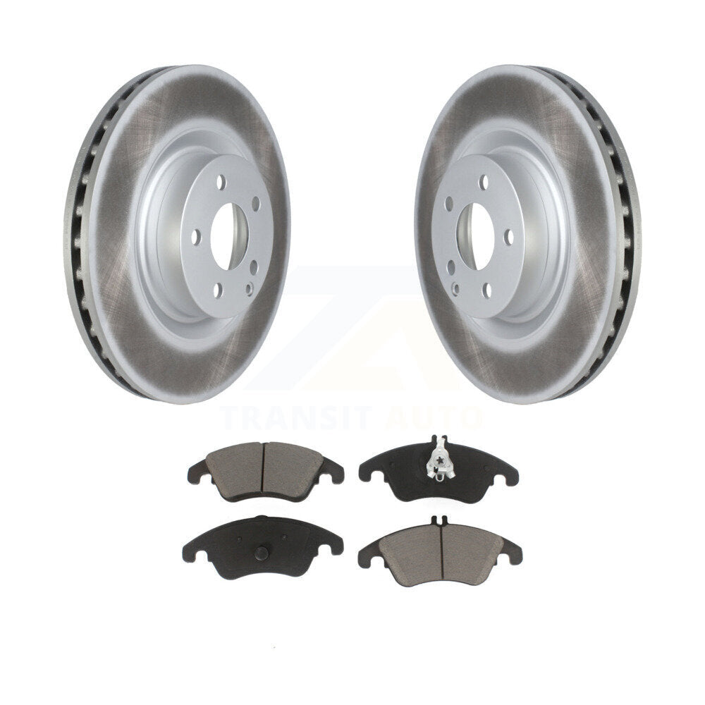 Front Coated Disc Brake Rotor & Ceramic Pad Kit For Mercedes-Benz C250 E400 E550