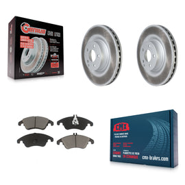 Front Coated Disc Brake Rotor & Ceramic Pad Kit For Mercedes-Benz C250 E400 E550