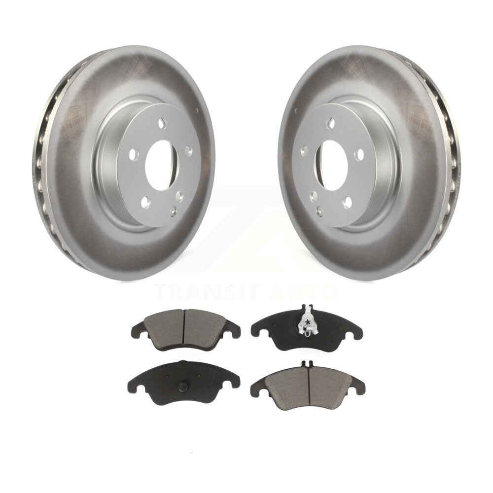 Front Coated Brake Rotor & Ceramic Pad Kit For Mercedes-Benz E350 C300 C350 E400