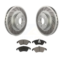 Charger l&#39;image dans la galerie, Front Coated Brake Rotor &amp; Ceramic Pad Kit For Mercedes-Benz E350 C300 C350 E400