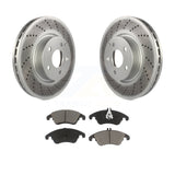 Front Coated Brake Rotor & Ceramic Pad Kit For Mercedes-Benz E350 C300 C350 E400