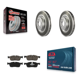 Front Coat Disc Brake Rotor Ceramic Pad Kit For Land Rover Discovery Sport Range