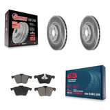 Front Coated Disc Brake Rotor And Ceramic Pad Kit For Volvo S60 XC70 S80 V60 V70