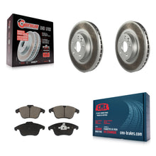 Load image into Gallery viewer, Front Coated Brake Rotor Ceramic Pad Kit For Volvo S60 XC70 S80 Land Rover Range