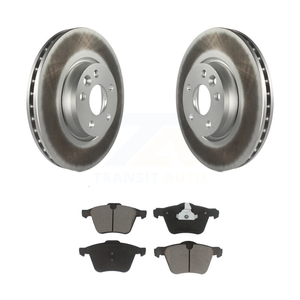 Front Coated Brake Rotor Ceramic Pad Kit For Volvo V70 With 300mm Diameter