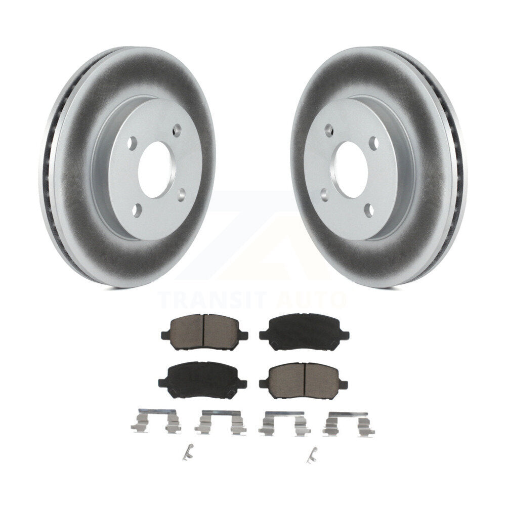 Front Coated Brake Rotor Ceramic Pad Kit For Chevrolet Cobalt Saturn Ion Pontiac