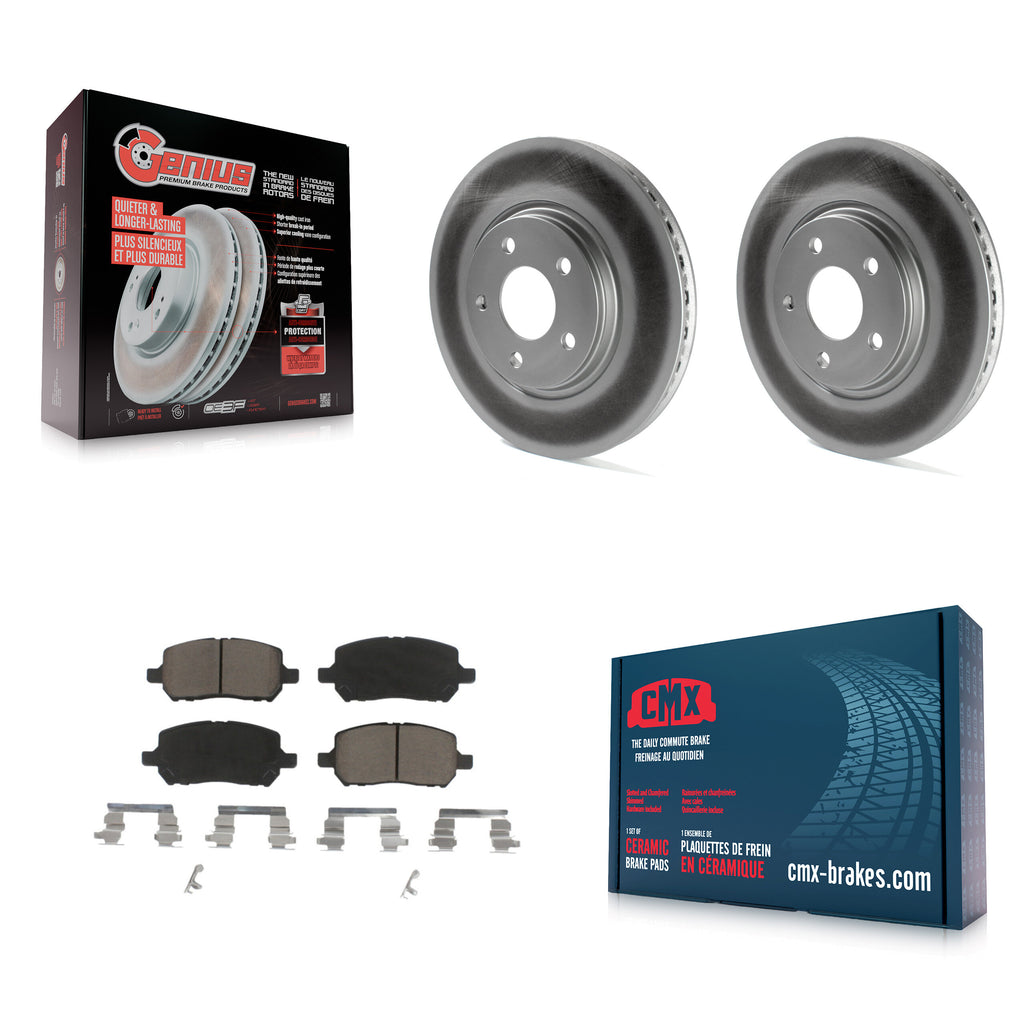 [Front] 10 Pontiac G5 With Rear Disc Brakes Premium Coated Rotors & Ceramic Pads Brake Kit For Max Braking