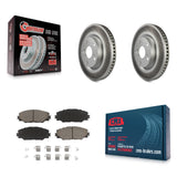 Front Coated Brake Rotor Ceramic Pad Kit For Toyota RAV4 Scion tC Matrix Pontiac