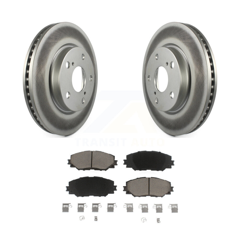 Front Coated Brake Rotors Ceramic Pad Kit For Toyota RAV4 Scion xB Prius V Lexus