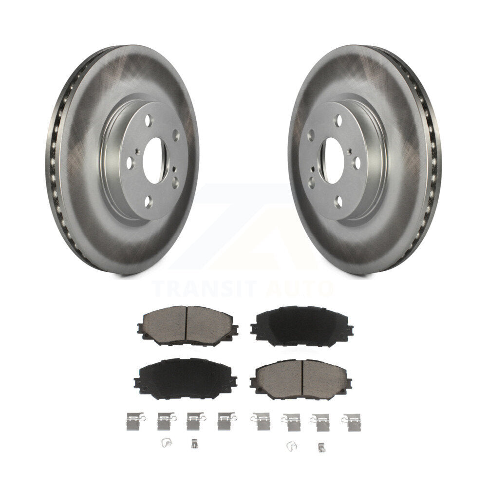 Front Coated Brake Rotor Ceramic Pad Kit For Toyota Corolla Scion xD Matrix Vibe