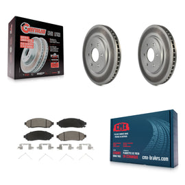 Front Coated Brake Rotor & Ceramic Pad Kit For Nissan Frontier Pathfinder Xterra