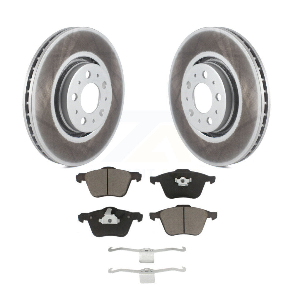 Front Coat Brake Rotors Ceramic Pad Kit For Volvo XC90 With 316mm Diameter Rotor