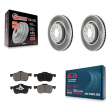 Charger l'image dans la galerie, Front Coated Disc Brake Rotors And Ceramic Pads Kit For Volvo S60 V70 XC70 S80