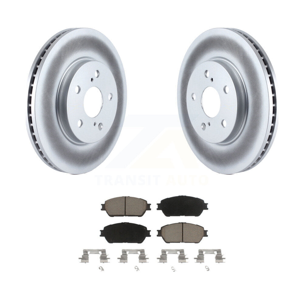 Front Coated Brake Rotor & Ceramic Pad Kit For Toyota Sienna Camry Avalon Solara