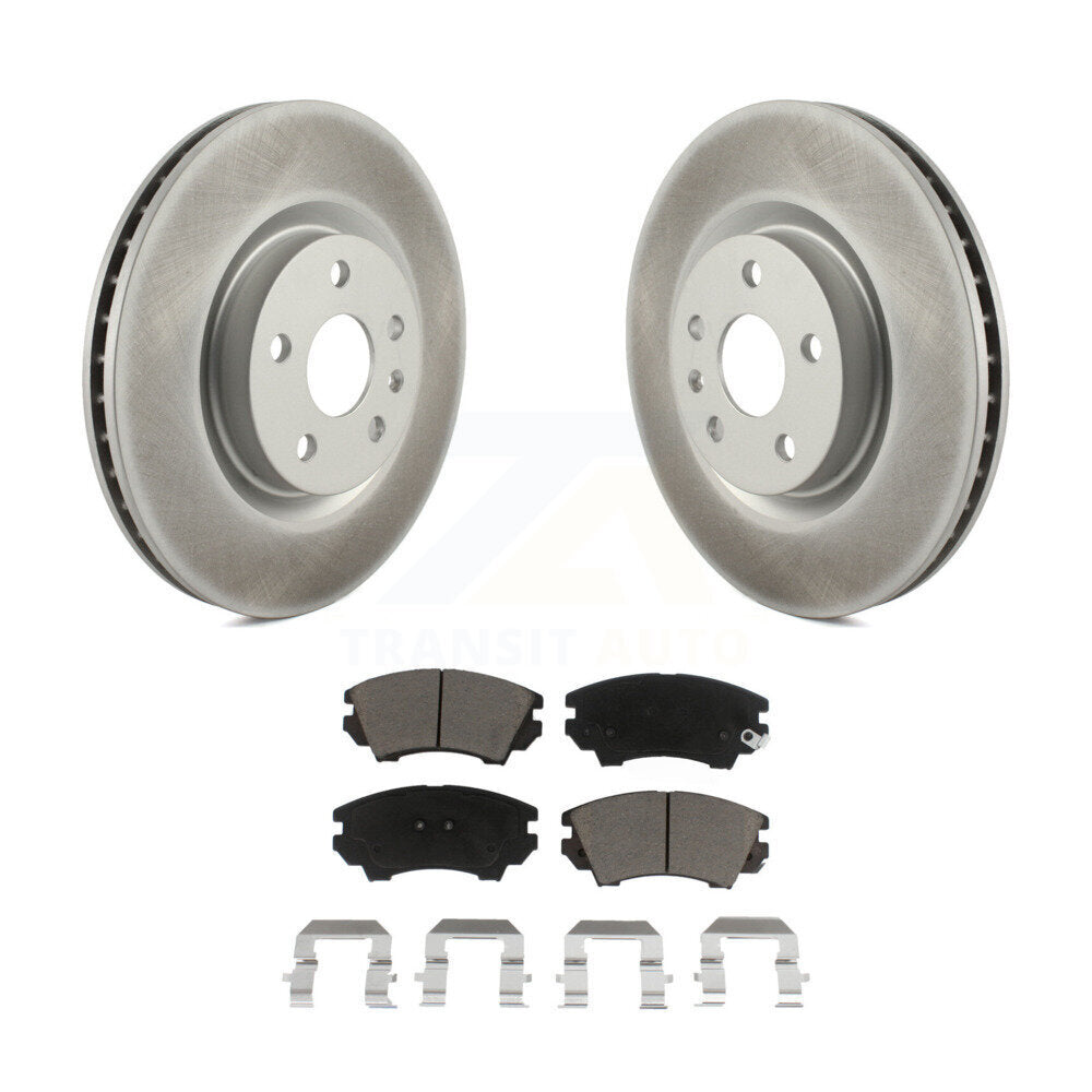 Front Coated Disc Brake Rotors & Ceramic Pad Kit For 2011-2017 Chevrolet Caprice