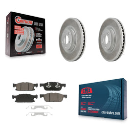 Front Coated Disc Brake Rotors And Ceramic Pads Kit For Ford Edge