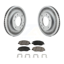 Charger l&#39;image dans la galerie, Front Coated Disc Brake Rotor &amp; Ceramic Pad Kit For Kia Sedona Hyundai Entourage