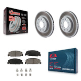 Front Coated Disc Brake Rotors And Ceramic Pads Kit For Honda Civic del Sol CRX