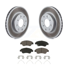 Load image into Gallery viewer, Front Coated Disc Brake Rotors And Ceramic Pads Kit For Honda Civic