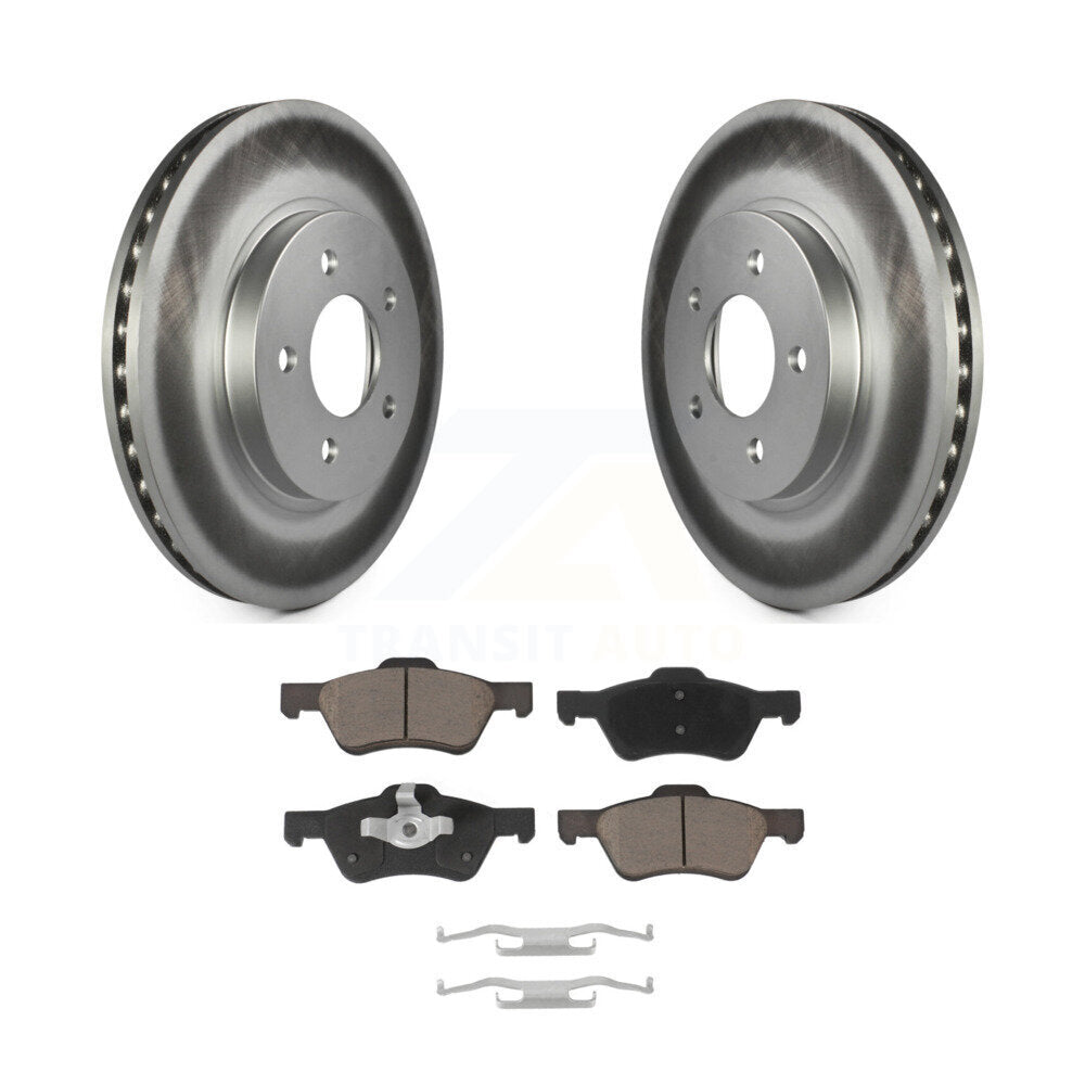 Front Coated Brake Rotor & Ceramic Pad Kit For Ford Escape Mercury Mariner Mazda